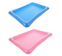 SOPOTUTU 2pcs Inflatable Floating Drink Holder Pool Tray Beer Cooler Party Water Floaty with Strong Buoyancy Red