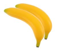 SOPOTUTU 2pcs Instruments Simulation Bananas Plastic Rattles Handheld Rhythm for Montessori Orff Sandbox Musical Egg Shakers with Authentic Fruit Feel