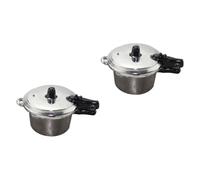 SOPOTUTU 2pcs Mini Pressure Cooker Model Toy Kitchen Accessories for Miniature House Micro Landscape Decor Miniature Pressure Cooker Toy Material