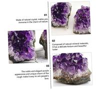 SOPOTUTU 2pcs Natural Amethyst Crystal Clusters Handmade Rough for DIY Jewelry Crafting and Home Decoration Untreated Natural Stones Adornment Unique Irregular Shapes