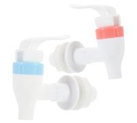 SOPOTUTU 2pcs Plastic Water Dispenser Taps for Square Bottles Resistant Faucet Nozzles in Red and Blue Easy Install Beverage Dispenser Replacement for Kitchen and Home Use
