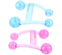 SOPOTUTU 2Pcs Portable Handheld Back Massager with Smooth Massage Knobs Manual Small Body Tool for Neck Back Skin-Friendly Design