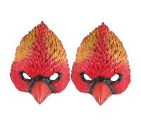 SOPOTUTU 2pcs Realistic Bird Costume Masks for Adults Adjustable Fit Animal Carnival Masks for Halloween Masquerade Themed Parties Theatre Performances Vibrant Design