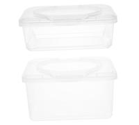 SOPOTUTU 2pcs Refillable Wipes Dispenser Flip-top Tissue Holder for Home Car Bathroom 1100ml 1850ml