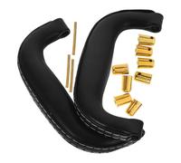 SOPOTUTU 2pcs Replacement Luggage Handles with Ergonomic Design and Easy Installation, Black Pu Leather and Plastic Suitcase Grip Handles for Toolboxes and Suitcases, for DIY Installation