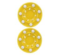 SOPOTUTU 2Pcs Roller Hockey Pucks Plastic Ice Hockey Training Tools Indoor Use High Hardness for Steady Powerful Shots and Quick Passing Suitable for Men Women
