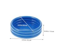 SOPOTUTU 2pcs Scale Blue Mini Swimming Pool Furniture for Model DIY Tropical Summer Beach Party Decor and Fairy Garden Accessories