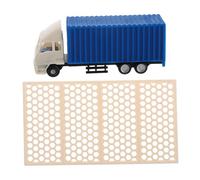 SOPOTUTU 2pcs Scale Vintage Truck Model with Parking Lot Scene Sand Table Accessory for Creative Fine Motor Skill Development and Imaginative Play Random Color
