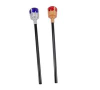 SOPOTUTU 2pcs Scepter Party Supply for Halloween Costume Role Play Lightweight King Crowns in Gold Red Silver Blue Fun Photo Prop for Boys Birthday Celebration