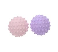 SOPOTUTU 2pcs Silicone Massage Balls for Deep Tissue Muscle Relaxation Compact Small Yoga Massage Roller in Pink and Purple Deformation-Resistant Fascia Therapy Accessories for Exercise and