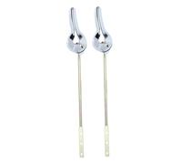 SOPOTUTU 2pcs Toilet Flush Lever Replacement Handle for Toilet Tank with Metal Bar Fits Standard Cisterns Bathroom Accessory