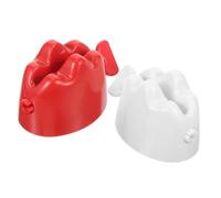 SOPOTUTU 2pcs Toothpaste Extruder Squeezer Clip Dual-Color White Red Compact Portable Manual Tube Squeezer for Travel Bathroom Convenience