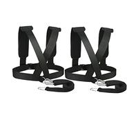 SOPOTUTU 2pcs Weight Bearing Shoulder Straps Fitness Resistance Belt for Running Speed Strength Training Outdoor Sled Pulling with Metal Buckles for Professional Sports Teams