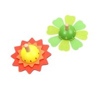 SOPOTUTU 2Pcs Wooden Rotating Gyro for Bright Spinning Wood Game Enhances Hand Eye Coordination and Sensory Play Safe Non Toxic Material Educational