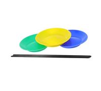 SOPOTUTU 3 Set Rotating Circus Plates Juggling Set with Sticks Lightweight Plastic Discs for Professional and Skill Training Balancing Tricks