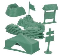 SOPOTUTU 3 Sets Military for Boys DIY Sandbox Scene Building Blocks with Military Model Accessories Compact Design for Imaginative War Play and Creativity