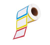 SOPOTUTU 300Pcs Self Adhesive Colored Label Stickers for Home Office School Writable Classification Marker Tags for Price Name Document Organization Multi Use Blank Adhesive Pastes
