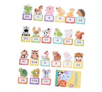 SOPOTUTU 30pcs Flash Cards Educational Learning for Ages Portable Cartoon English-chinese Bilingual Cards with Bright Colors and Patterns for Early Cognitive Development and Teaching