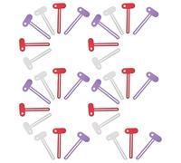 SOPOTUTU 30pcs Metal Toothpaste Tube Squeezer with Nonslip Coating Efficient Compact Tube Squeezer for Bathroom Home Hotel Use Space-Saving Roller Tool in Silver Red and Purple