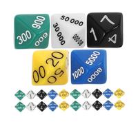 SOPOTUTU 30pcs Multi Colored Polyhedral Board Game Dice with Place Value Chart Wear Resistant Dice for Tabletop Games Parties Education and Role Playing