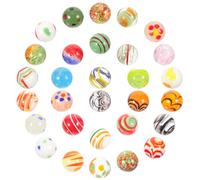 SOPOTUTU 30Pcs Solid Colorful Glass Marbles Set for Marble Games and Fish Tank Decor, Small Decorative Glass Balls for ’S Play and Craft Activities Random Color