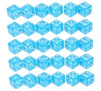 SOPOTUTU 30pcs Transparent Sky Blue Acrylic Dice for Board Games Party Game Props Replacement Dices with Six Sides for Family Gatherings and Bars