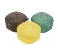 SOPOTUTU 3pcs Baby Pacifier Holder Case with Lid, Dustproof Pacifier Storage Box for Travel and On-The-go, Nursery Soother Organizer for Newborns, Cat Paw Design in Green, Yellow, and Gray