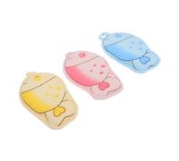 SOPOTUTU 3Pcs Bath Towels Cute Little Fish Cartoon Design Dual-use Washcloths Soft Lightweight Newborn Towels for Bathing and Travel