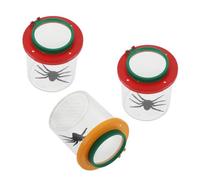 SOPOTUTU 3Pcs Collecting Jar Cage Magnifier Box for Biology Learning Outdoor Nature Observation Educational Bug Catching Kit with Reusable Containers for Insect Study and Object Viewing