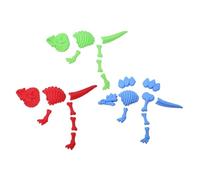 SOPOTUTU 3pcs Dinosaur Sand Molds Multi-color Beach Set for Plastic Dinosaur Skeleton Sand Moulds for Outdoor Play and Beach Fun