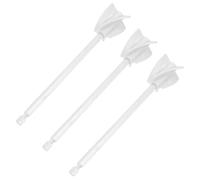 SOPOTUTU 3pcs Epoxy Resin Stir Paddle Mixing Tool Set - White Reusable Paint Mixer Paddles for Resin Projects, Silicone Rubber, Soap Making, Compatible with Drill for Precise Mixing