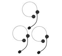 SOPOTUTU 3Pcs Fake Headset Microphone Costume Accessory Lightweight Pretend Play for Singer Star Cosplay Party Prop with Ergonomic Design