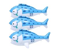 SOPOTUTU 3pcs Inflatable Fish Cute Big Head Design Pool Float for Water Play Lightweight Tropical Party Decorations and Fishing-themed Birthday Accessories
