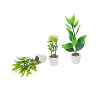 SOPOTUTU 3pcs Miniature Dollhouse Potted Plants Artificial Nordic Greenery Bonsai Pots for Fairy Garden Micro Landscape and Desktop Decoration Mini Plant Models