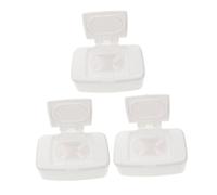 SOPOTUTU 3pcs Portable Wet Wipes Holder Box with Lid, Pp Material Baby Small Wipe Holder for Bathroom or Travel, No Strange Smell Tissue Case for Household Use, Fits Diaper Bag