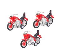 SOPOTUTU 3Pcs Pull-back Motorcycle Plastic Vehicle Models for Random Colors Energy-saving Inertia Play Vehicles Hold Safe Design Random Color