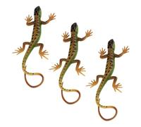 SOPOTUTU 3Pcs Realistic Simulation Lizard Figures Plastic Lizard Decoration for Garden Desktop with Vivid Postures and Bright Colors Educational Animal Model