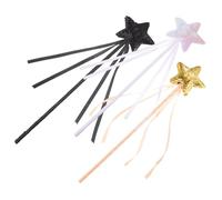 SOPOTUTU 3Pcs S Novelty Fairy Wands Glitter Star-shaped Cosplay Props for Birthday Party Halloween Role Play Gifts