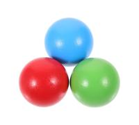 SOPOTUTU 3pcs Wooden Croquet Balls Set for Outdoor Lawn Games Backyard Play Accessories in Red Blue Green for Boys and Sports Events