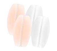 SOPOTUTU 4 Pairs Cushions Non Skid Shoulder Pads Transparent Invisible Soft Gel Holders for Comfortable Fit Shoulder Pressure Prevent Indentation Skin White Colors