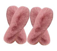 SOPOTUTU 4 Pairs Thick Fluffy Warm Insoles Faux Rabbit, Pink Size 36-37, Winter Thermal Inner Soles for Women’s and Unisex Boots, Slippers, and Shoes