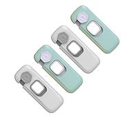 SOPOTUTU 4 Pcs Green Abs Cabinet Locks 360 Degree Rotation Button Design for Baby Proofing and Toddler Safety on Side Doors and Cabinets