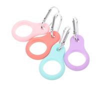 SOPOTUTU 4 Pcs Silicone Water Bottle Clips with Secure Carabiner Buckle Portable Outdoor Hydration Holder for Hiking Running Walking Backpacking Fits Various Bottle