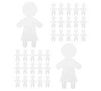 SOPOTUTU 40pcs Blank Paper Doll Cutouts White Cardboard Human Shapes for DIY Painting Craft Art Project Classroom Decoration Boy Girl Paper Shapes