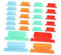 SOPOTUTU 40Pcs Hanging Folder Tabs Portable File Index Labels for Office Document Organization Compact Divider Tabs in Red Orange Green Blue Use Filing System