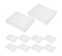 SOPOTUTU 40PCS Transparent Rectangle Present Boxes with Foldable PVC Design Dustproof Small Storage Containers for Candy Chocolate Festival Wrapping Wedding Party Favour Packaging