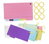 SOPOTUTU 450Pcs Lined Spiral Notepads with Binder Rings Note Taking Cards for Study Journals and Memo Organization Thick Paper for Easy Writing and Portable Use Random Color