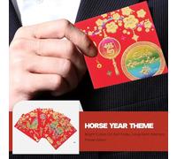 SOPOTUTU 48pcs Lunar New Year Red Envelopes Red Luck Money Bag Party Decorations Vietnamese Money Envelope Paper Chinese New Year