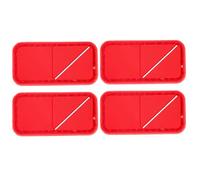 SOPOTUTU 4pcs Blood Type Patches PVC Hook and Loop Backpack Patches Bright Color Design Lightweight Easy to Use for Outdoor Sports