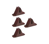 SOPOTUTU 4Pcs Brown Plastic Fence Base Anti-Tipping Garden Fence Support Holder Yard Stand for Outdoor Fencing and Panel Installation